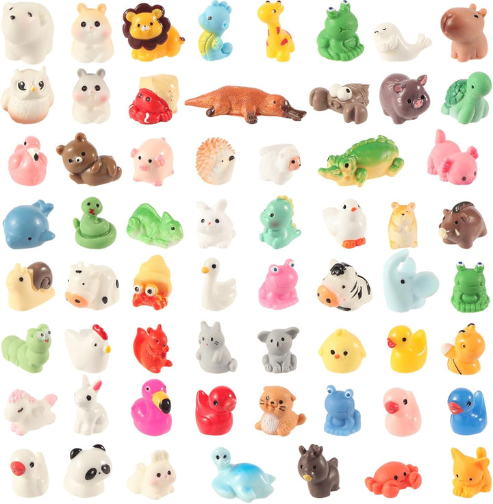 Ammerpea 60 piezas de mini figuras de animales de resina