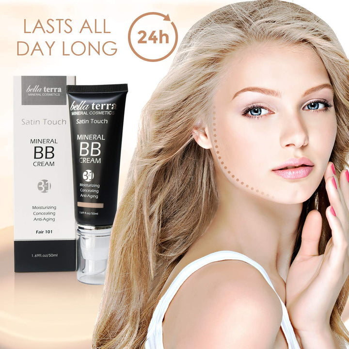Bellaterra Cosmetics BB Cream - Base mineral hidratante tintada, to...