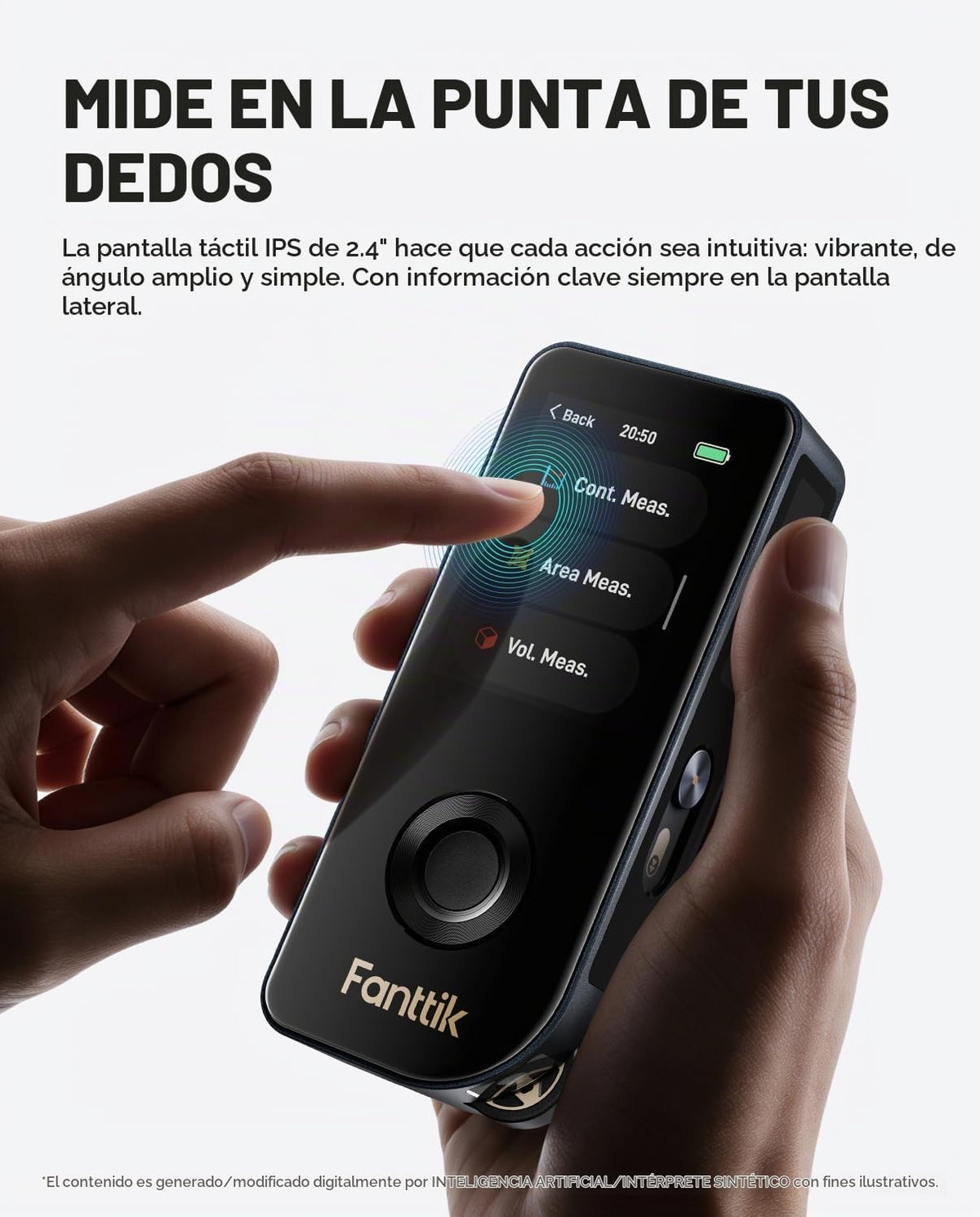 Fanttik Medidor láser digital A11 Ultra 3 en 1 con rodillo de rueda y