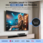 SIMOLIO Auriculares inalámbricos para TV con entrada HDMI ARC y soporte