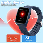 Reloj inteligente, monitor de ritmo cardíaco de 1.83 pulgadas, monitor de sueño, podómetro, despertador, linterna