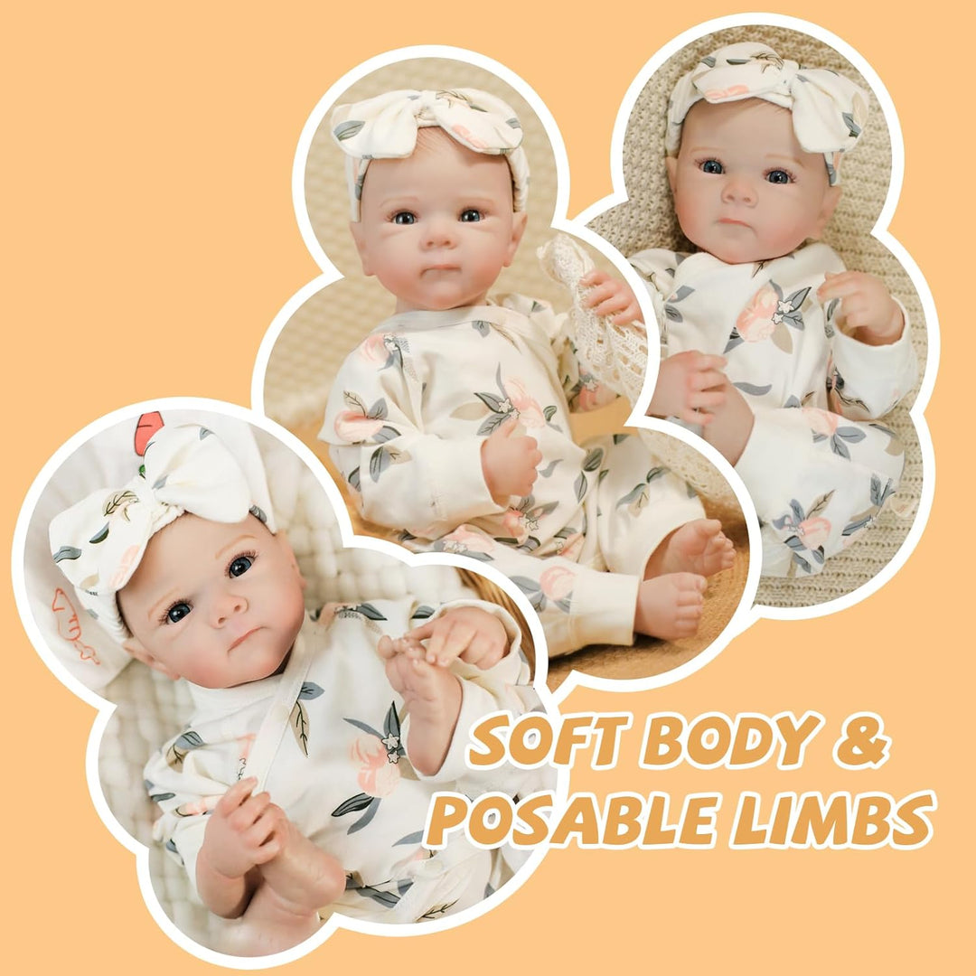 Muñecas de bebé Reborn realistas, de vinilo suave de 20 pulgadas, m...
