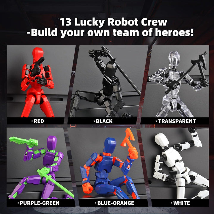 Juego de 13 figuras de acción, 6 figuras de acción T-Robot 13, Tita...