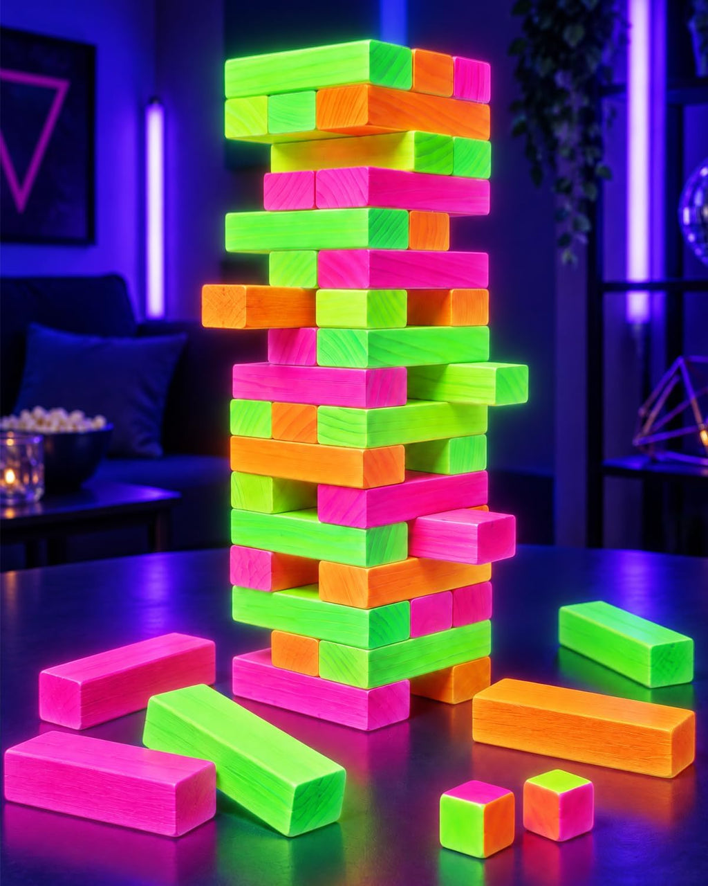 Mega-L - Suministros de fiesta que brillan en la oscuridad, 54 piezas de