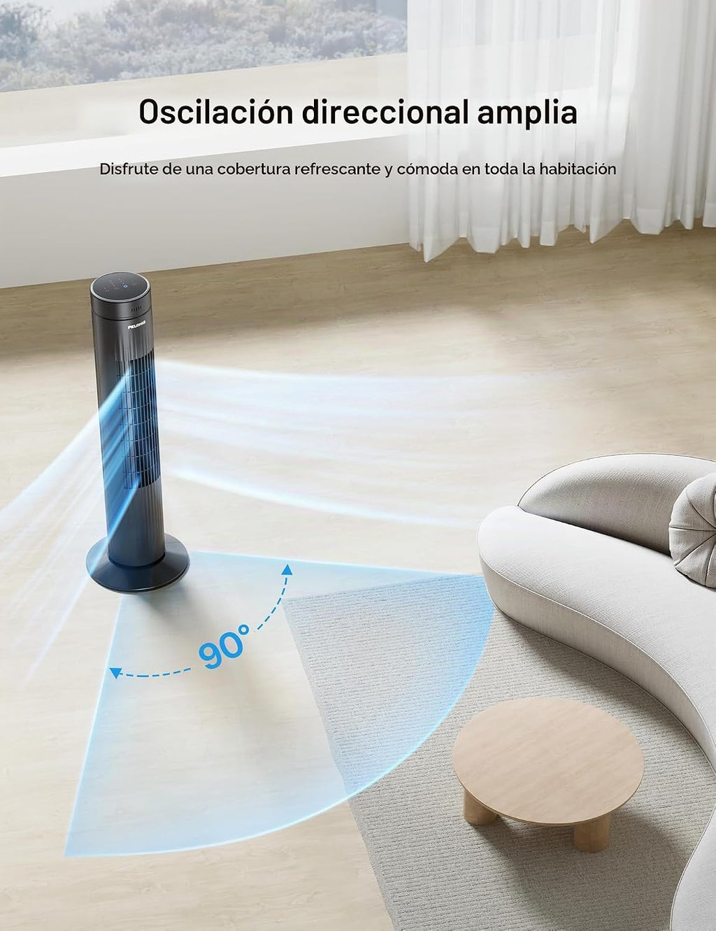 PELONIS Ventilador de torre oscilante de 30 pulgadas para dormitori...