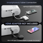 HOMPOW Proyector, Nativo 1080P Full HD Bluetooth Proyector con Alta...