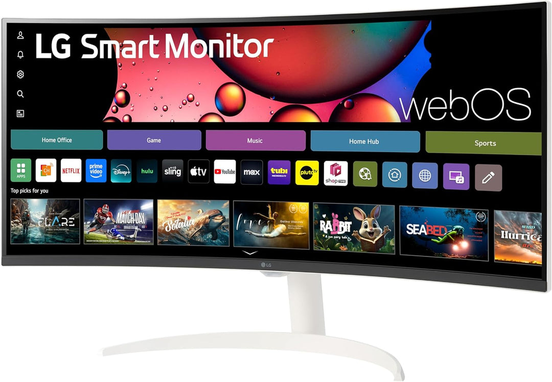 LG 34SR60QC-W 34 pulgadas QHD (3440x1440) Monitor inteligente curvo...