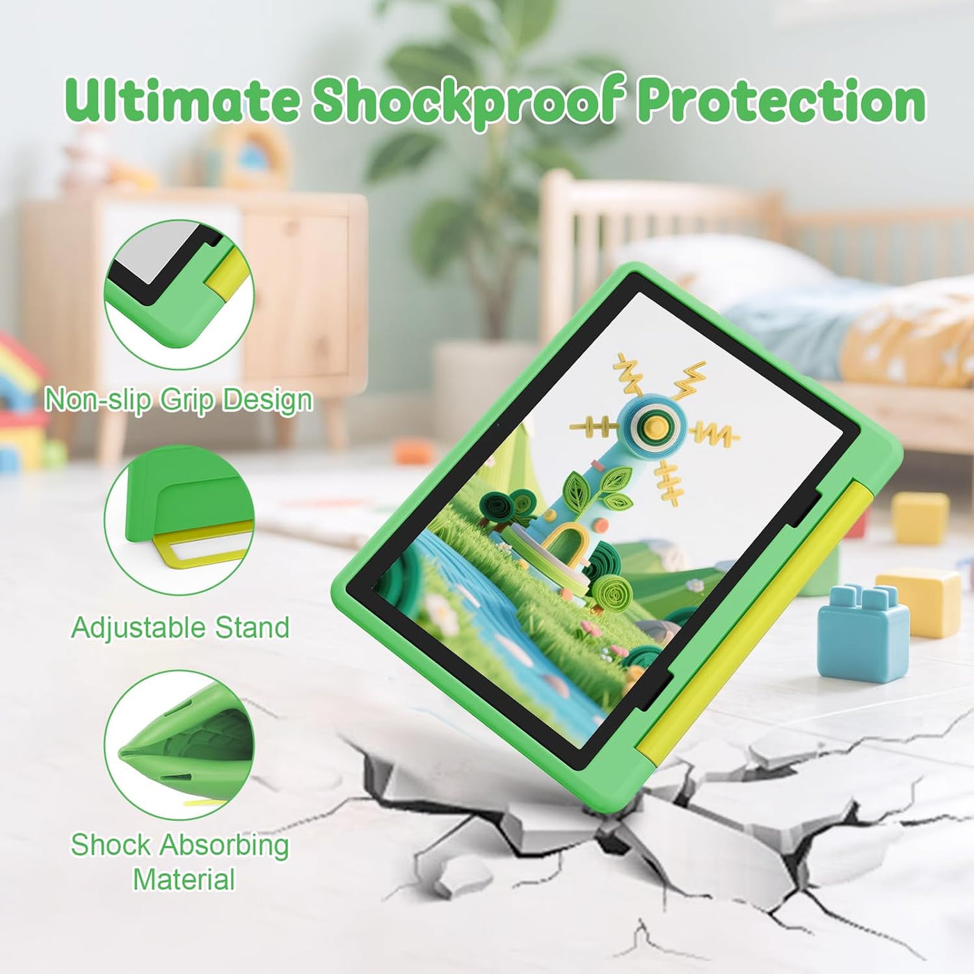 Tablet para niños, tableta Android 15 con pantalla HD, 10.1 pulgada...