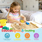 FURWEY Play Sand, arena sensorial marrón natural de 26.6 libras, moldeo