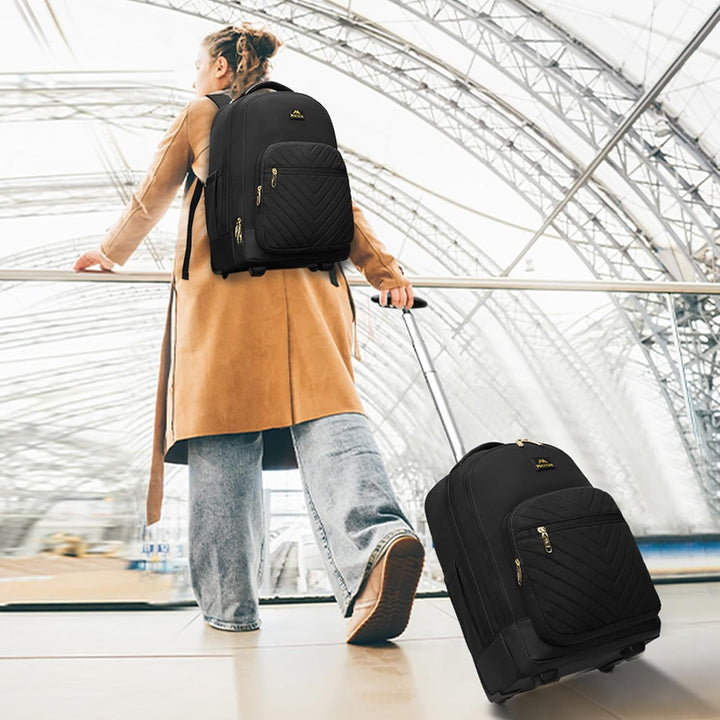 MATEIN Mochila con Ruedas, Mochila Grande de 18 Pulgadas Resistente...