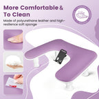 JODSONE Reposabrazos en forma de U púrpura para manicuristas
