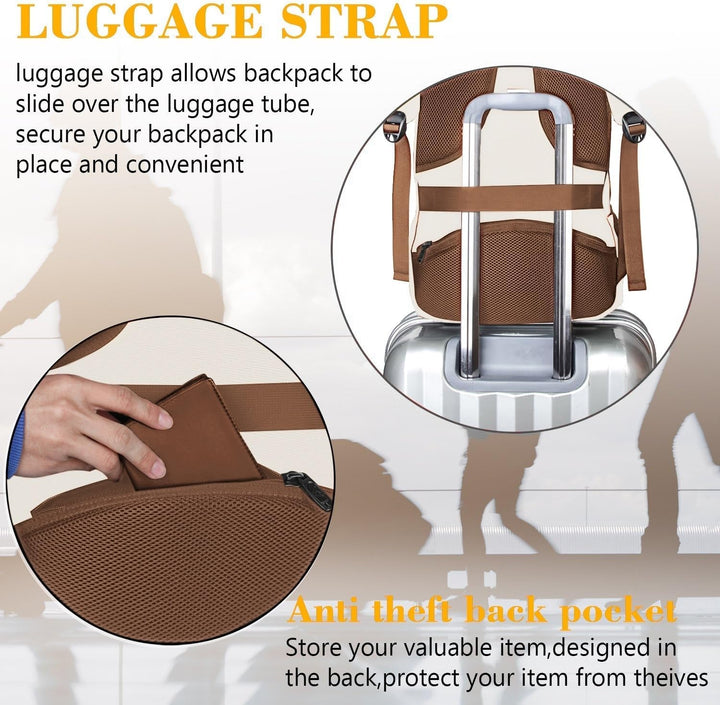 MATEIN Mochila de viaje para laptop de 15.6 pulgadas, bonita mochil...
