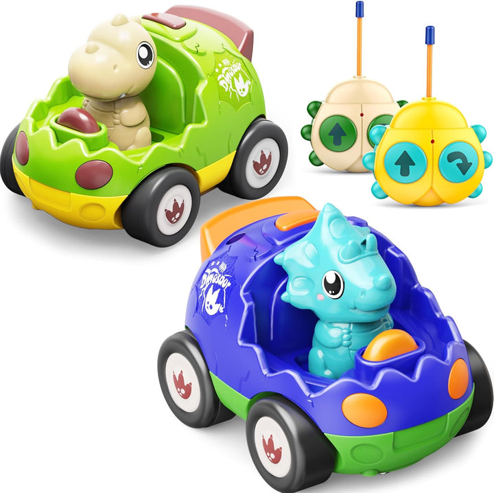 Kidz do 2 Pack Juguetes de dinosaurio con control remoto para niños...