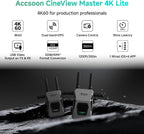 Accsoon Receptor transmisor de vídeo inalámbrico 4K Lite HDMI/SDI para