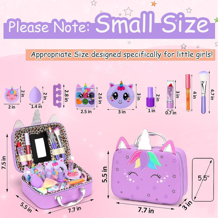 Heaning Maquillaje lavable para niños, juego de maquillaje real par...