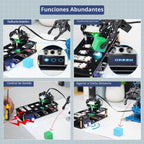 Brazo robótico 6DOF Kit de brazo robot con desarrollo secundario compatible con Arduino, kit de programación DIY Robot STEAM con sensor y código fuente abierto Arduino y tutorial