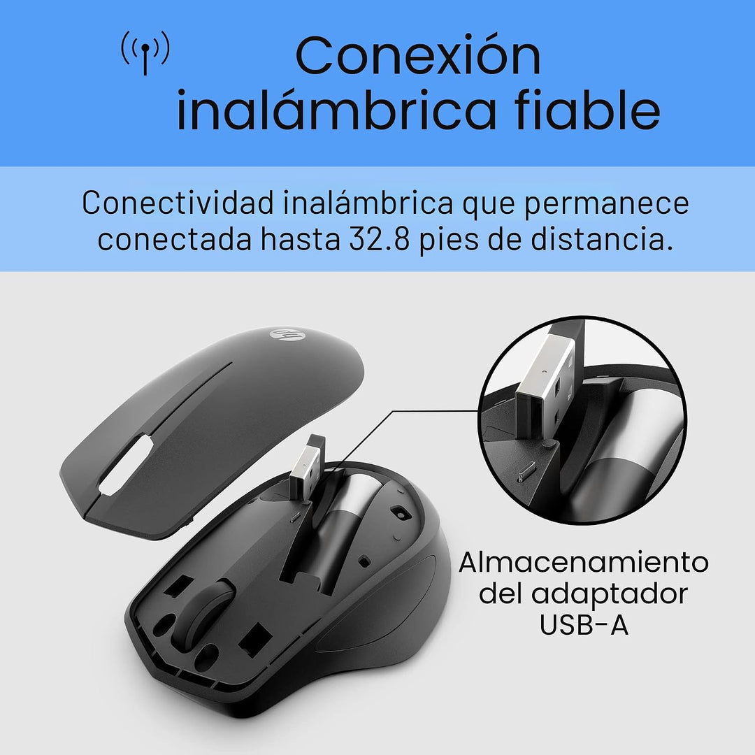 HP 280 Ratón Silencioso Inalámbrico - Diseño Ergonómico, para Mano...