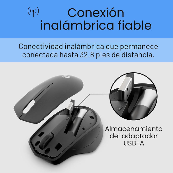 HP 280 Ratón Silencioso Inalámbrico - Diseño Ergonómico, para Mano...