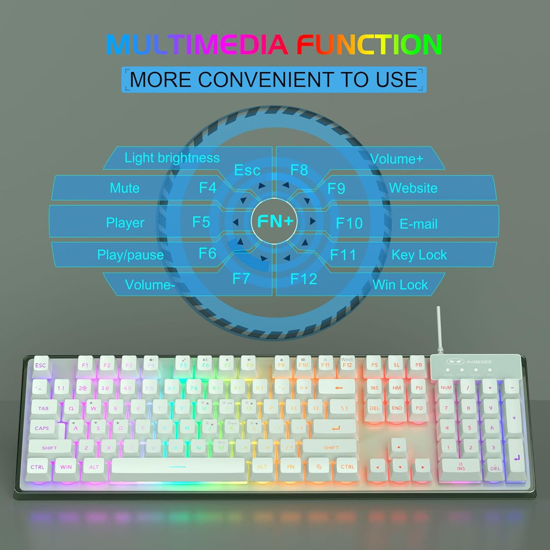 Combo de teclado y mouse para juegos, teclado K1 con retroiluminaci...