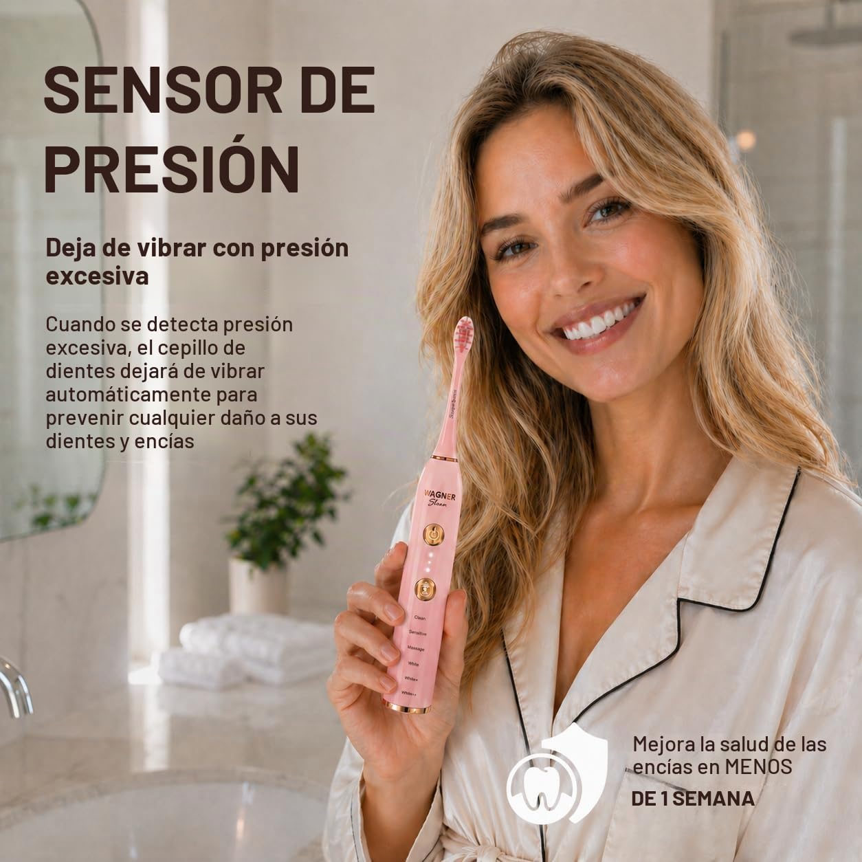 Wagner Stern Edición WHITEN+. Cepillo de dientes eléctrico blanquea...