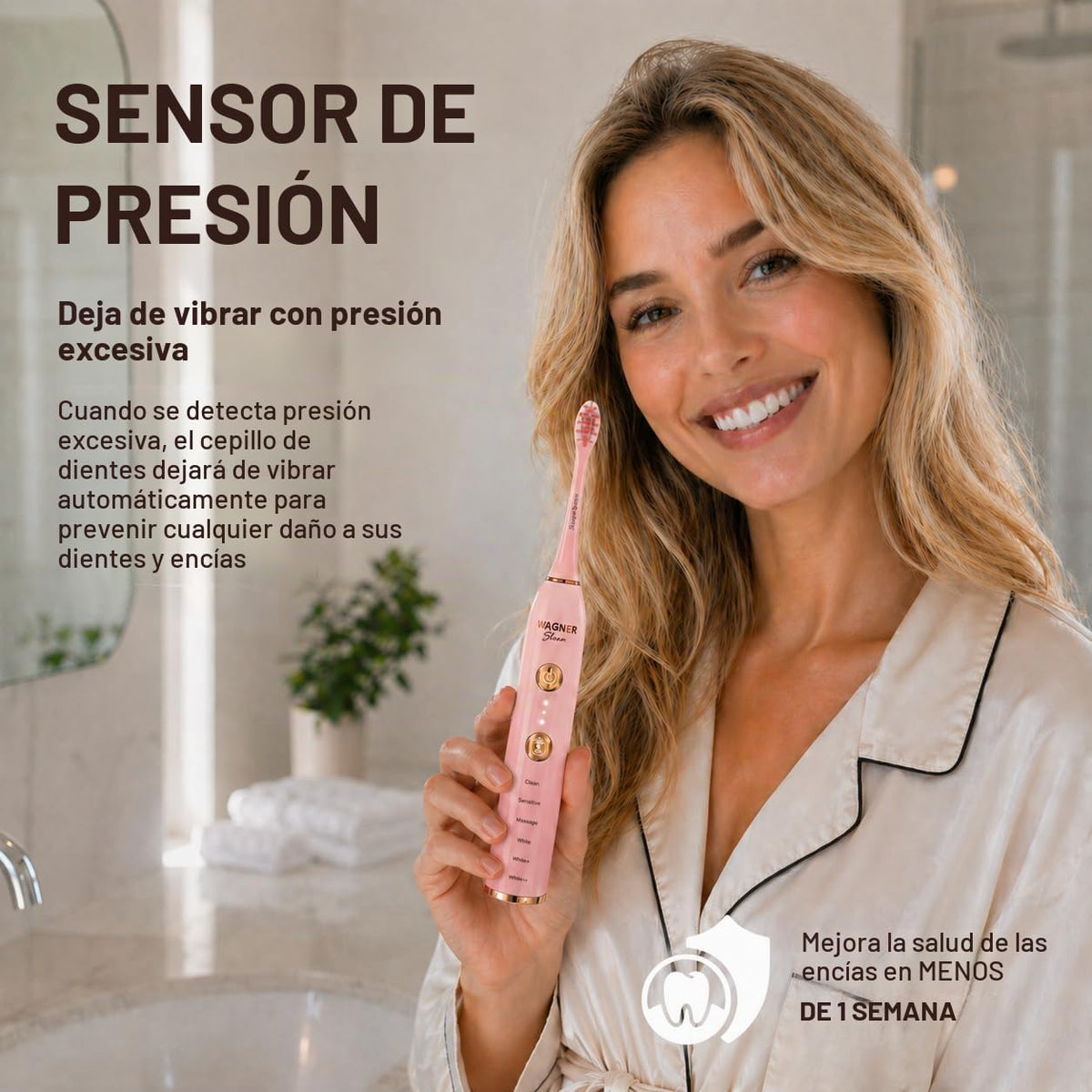 Wagner Stern Edición WHITEN+. Cepillo de dientes eléctrico blanquea...