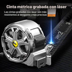 Cinta métrica retráctil de acero inoxidable de 25 pies, cinta métrica de acero impermeable y resistente al óxido con diseño hueco para renovación, construcción, carpintería (25 pies)