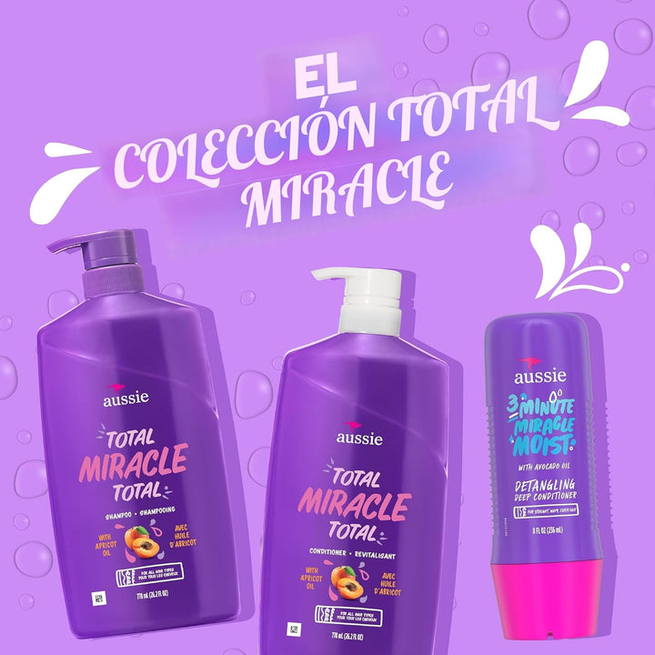 Aussie Total Miracle Paquete de Cuidado Capilar: Champú, Acondicion...