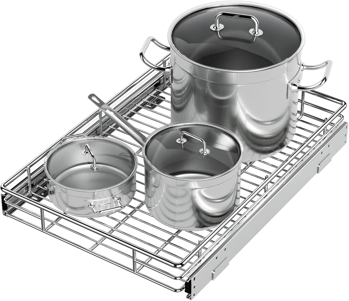 Organizador de gabinete extraíble, organizador de cocina deslizante de 14.8