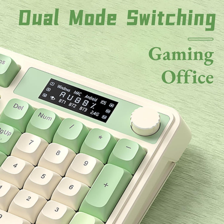 AULA Teclado inalámbrico S99 Pro, teclados para juegos, perilla mul...
