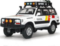 Autos de juguete para niños, autos de fundición a escala 1:24, compatible con Land Cruiser LC80, modelo de automóvil coleccionable, auto de juguete con retroceso con luces y sonidos, autos de