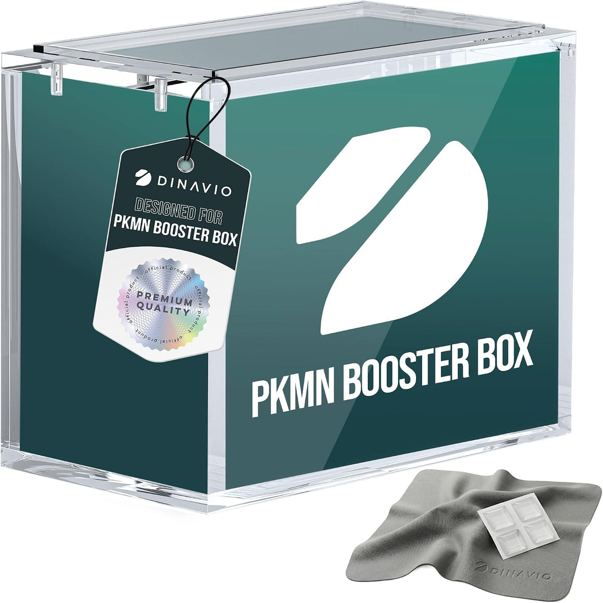 PKMN - Caja de refuerzo de acrílico apilable – 0.315 pulgadas + 0.197 pulgadas de acrílico ultra grueso con imanes fuertes N52 – Protector de caja de refuerzo PKMN – Compatible con cajas de refuerzo PKMN