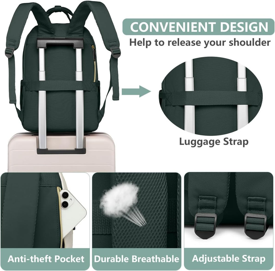 bagswan Mochila para laptop para mujer Bolsa, 15,6 pulg.