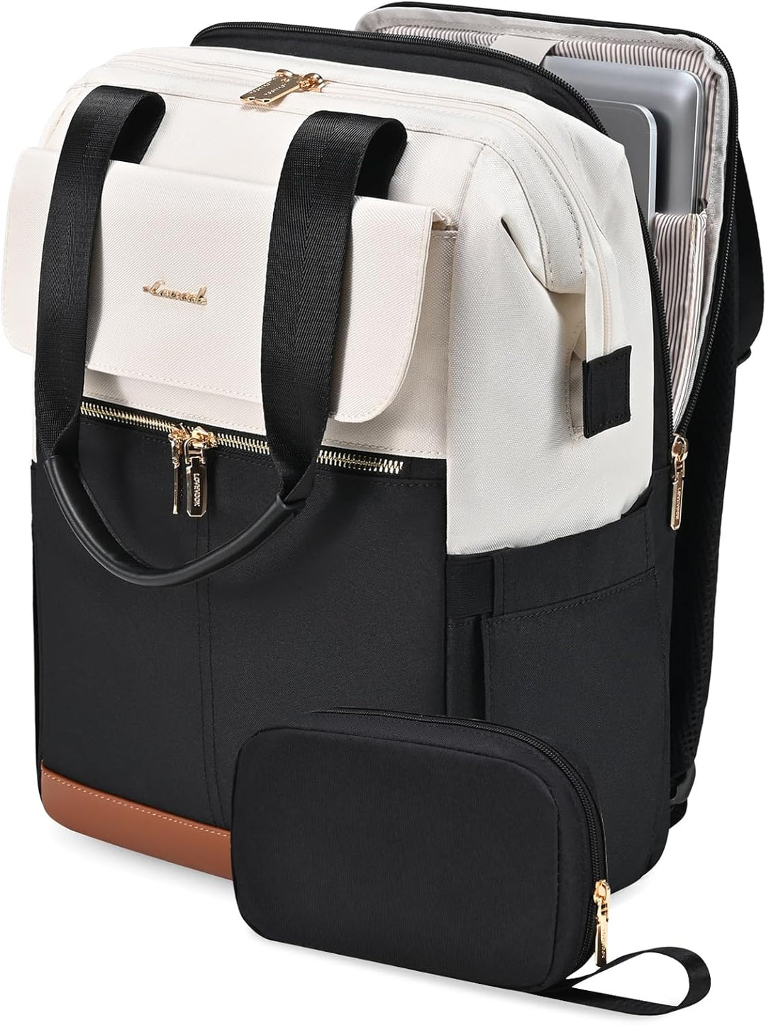 LOVEVOOK Mochila para laptop para mujer, mochila de trabajo convert...