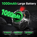 KPEP Smart Watch para Hombre (Responder/Hacer Llamada) - Smartwatch Militar HD de 1.53"