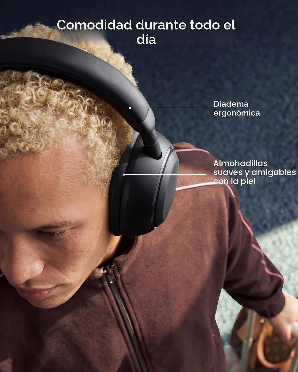 Soundcore Anker Space 2 Auriculares Bluetooth 6.1 sobre la oreja, listos