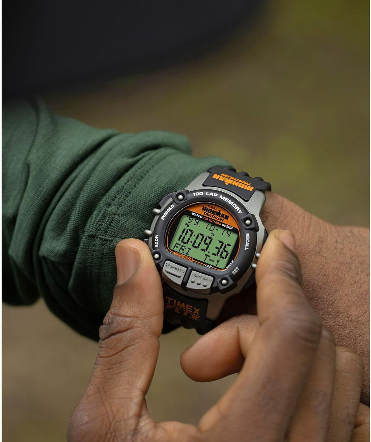 Reloj Timex Ironman Triathlon Flix para hombre, 100 vueltas, 42 mm