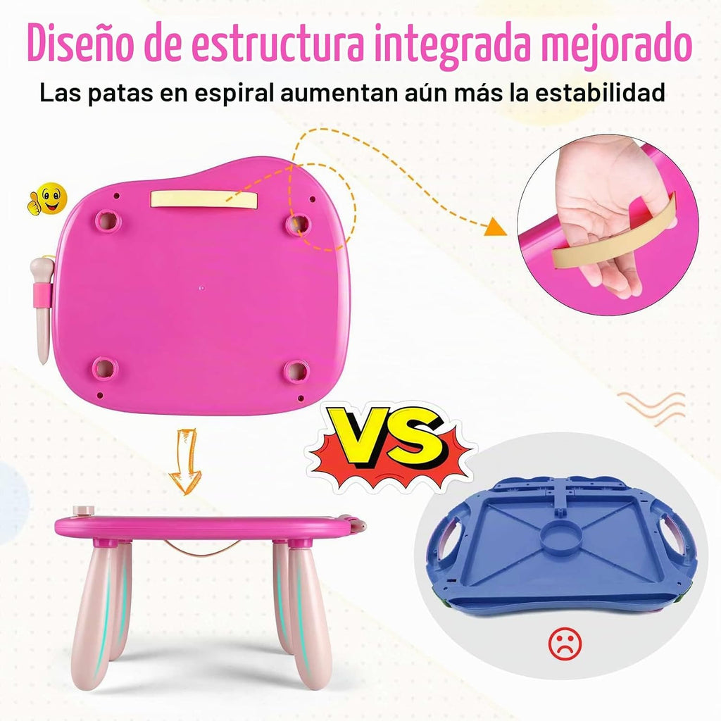 Tablero Magnético de Dibujo para Niños Pequeños: Tablero de Garabatear Borrable para Casa, Viaje y Preescolar | Juguete Divertido y Educativo para Niñas y Niños (Edad 1-3) (Rosa)