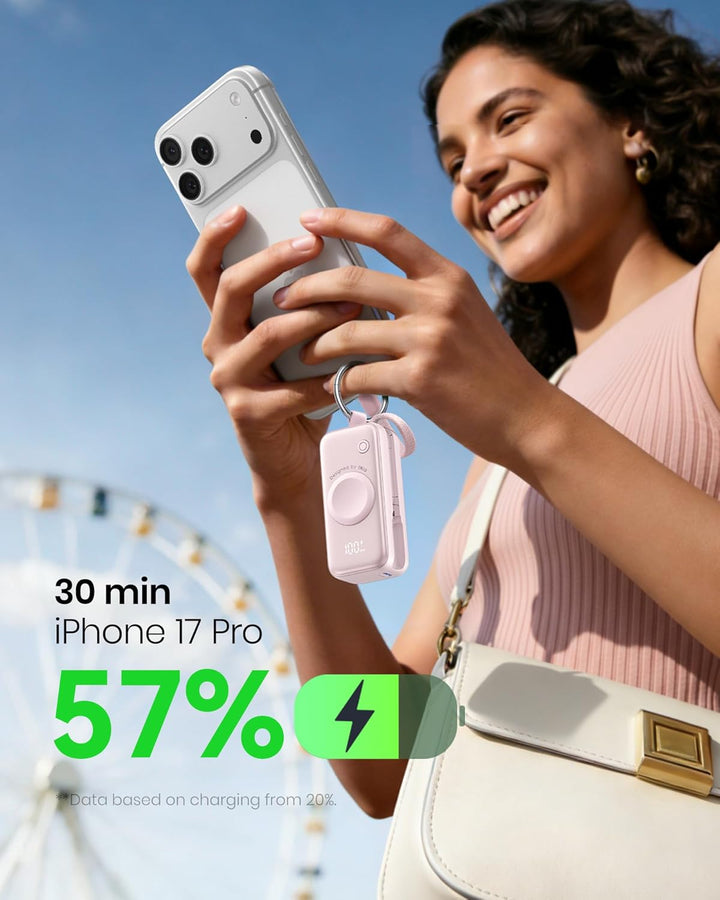 INIU Cargador portátil 3 en 1, batería externa de 5000mAh con carga...