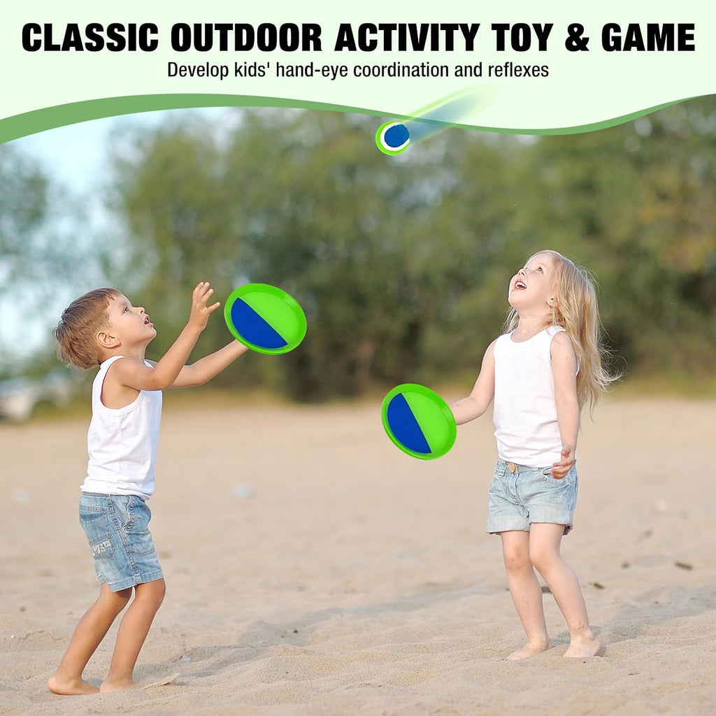 Juego de pelota adhesiva para lanzar y atrapar, juguetes al aire libre para