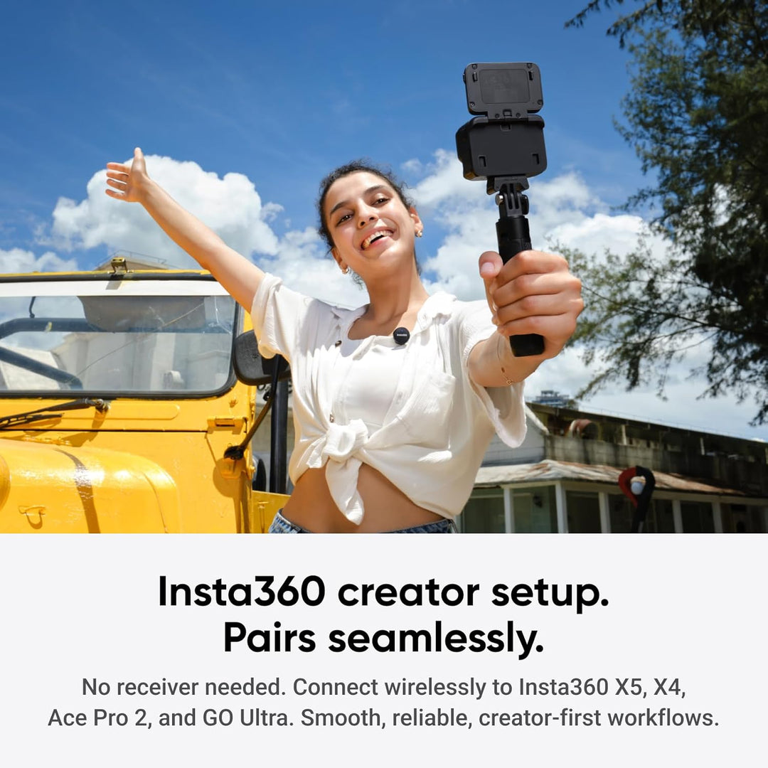 Insta360 Transmisor de aire de micrófono, ultraligero de 0.28 oz, m...