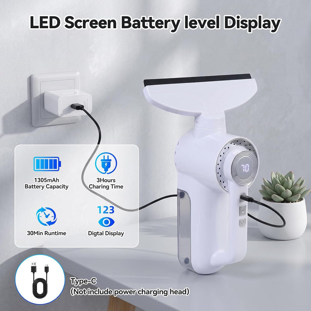 OTraki Enjuagadora de vacío de ventana con pantalla LED Kit de lavado de