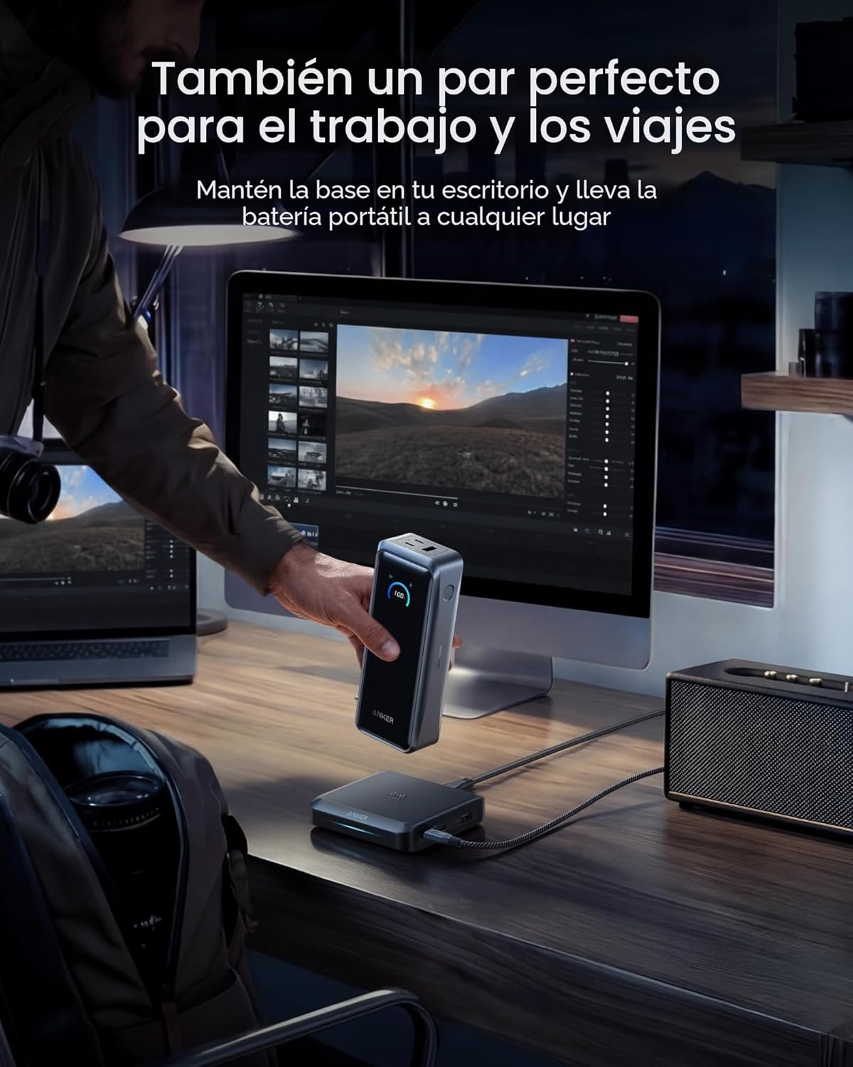 Anker Banco de energía Prime y base de carga, cargador portátil máx...
