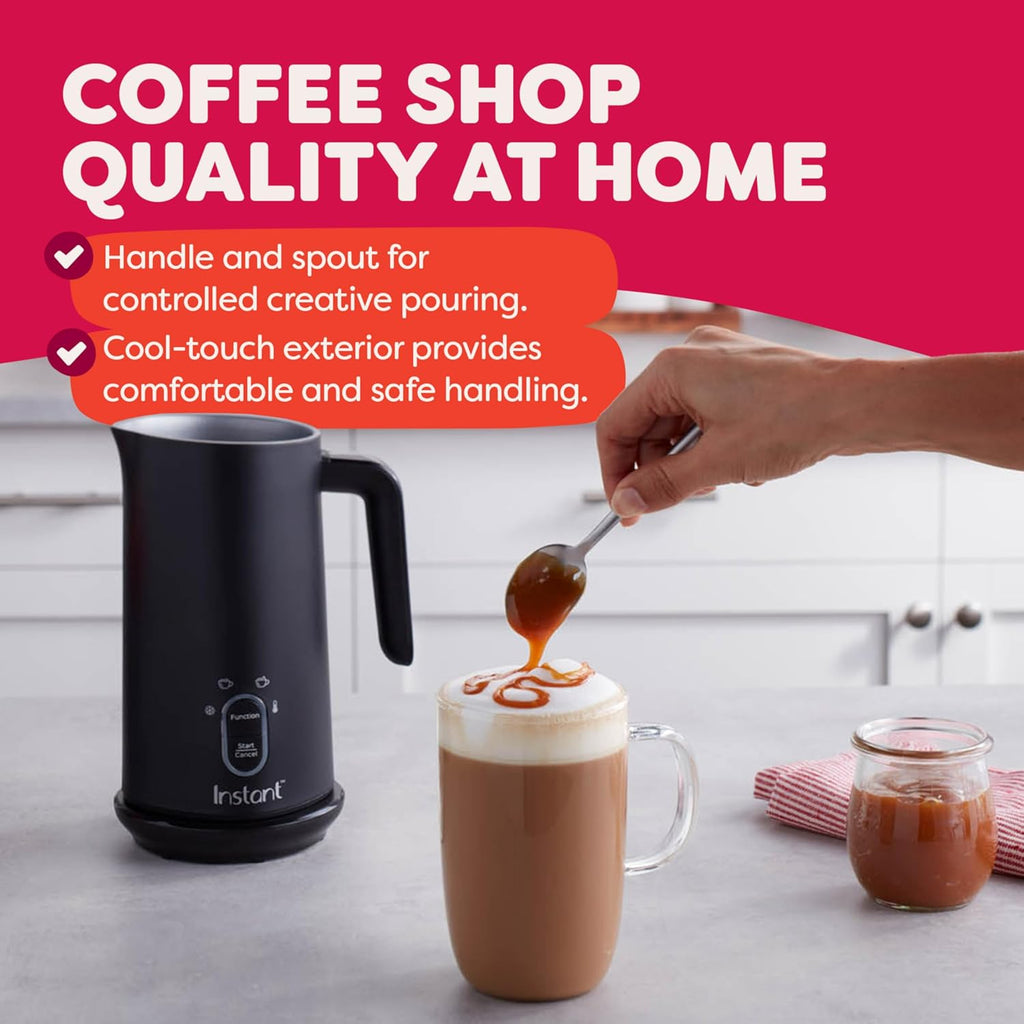 Espumador de leche Instant Pot, vaporizador eléctrico 4 en 1, fabricante de espuma caliente y fría automática de 10 oz/295 ml y calentador de leche para café con leche, capuchinos, macchiato, de los
