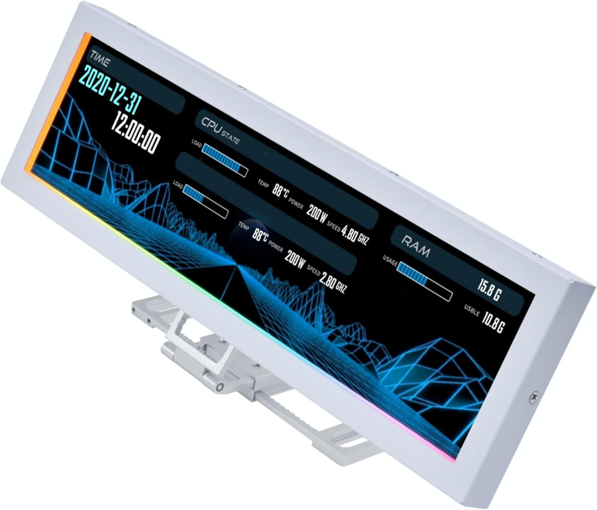 Lian Li Pantalla universal de 8.8 pulgadas para PC, montaje ajustab...