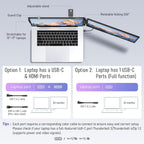 Macsecor Extensor de pantalla para laptop, monitor portátil dual ul...