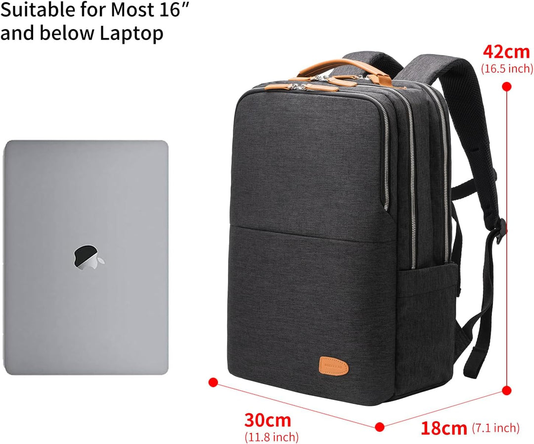 NOBLEMAN Mochila para portátil de viaje para hombres, resistente al...