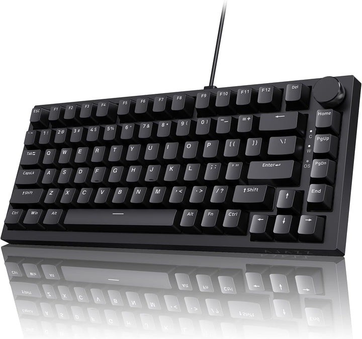 Ajazz AK820 - Teclado mecánico para juegos con cable, 75% con cable...