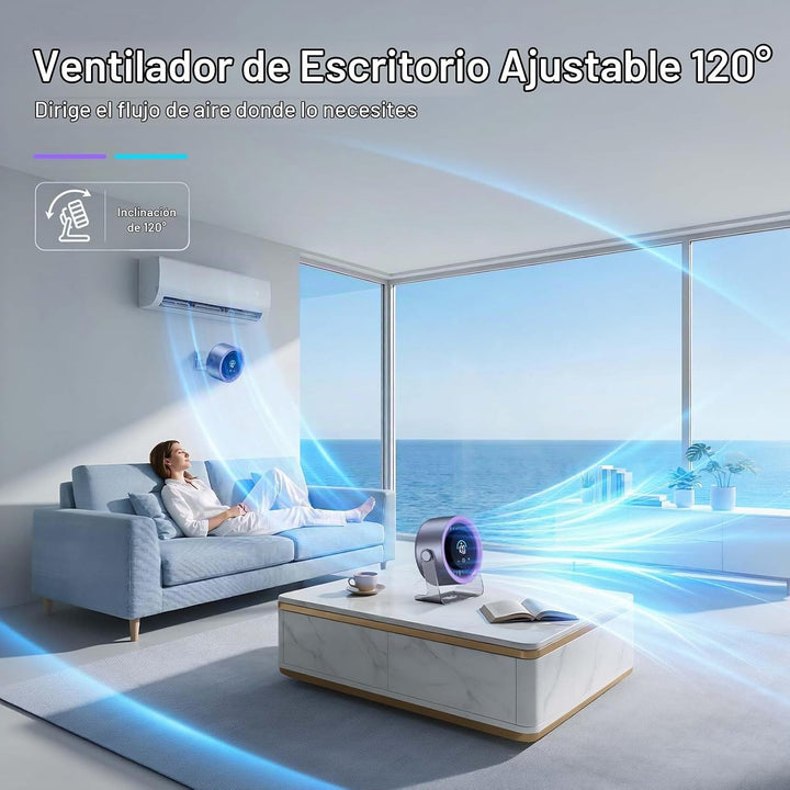 Coolhill Ventilador de escritorio USB para dormitorio: ventilador d...