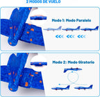 LJZJ 6 Pack LED Foam Plane Launcher, 2 Modes Outdoor Toy Gift Boys Girls 4+