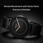 Reloj para Hombre a.b.art – Indicador de Fecha Saltante, Movimiento de Cuarzo Ronda, Cristal de Zafiro, Caja Ultrafina de Acero Inoxidable, Reloj de Pulsera Minimalista Estilo Bauhaus 41MM